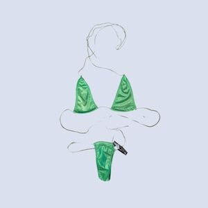 NWT Neon green micro bikini L/XL